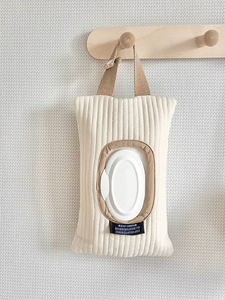 1pc Minimalist Car/Home Tissue Paper Holder, Cute Baby Stroller Wet Wipes Hanging Bag, Convenient... | SHEIN