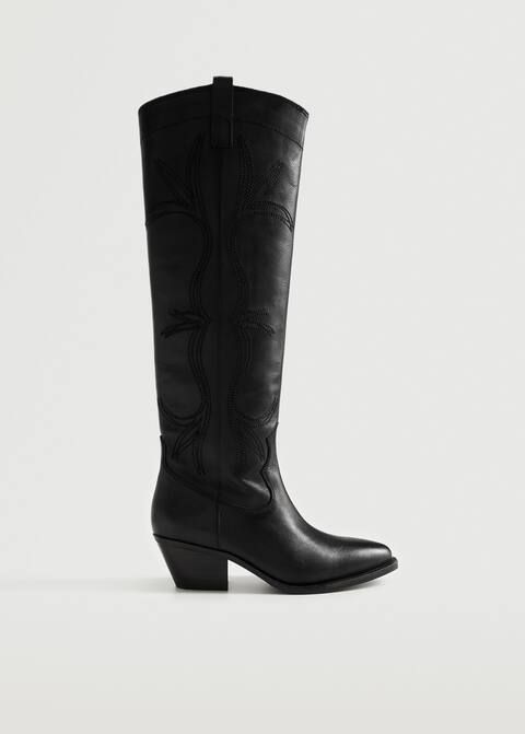 Cowboy leather boots | MANGO (US)