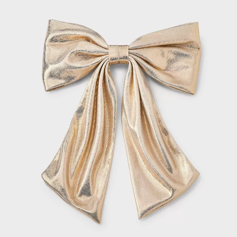 Satin Bow Hair Barrette - Wild Fable™ Gold | Target