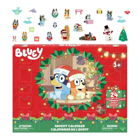 Bluey's Advent Calendar, Find 4 Mini Figures, 12 Other Accessories, and More Behind 24 Windows, A... | Walmart (US)