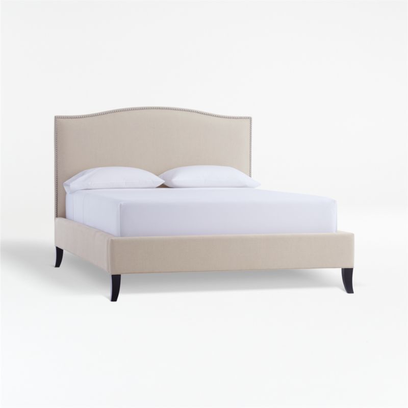 Colette Natural Upholstered Bed | Crate and Barrel | Crate & Barrel