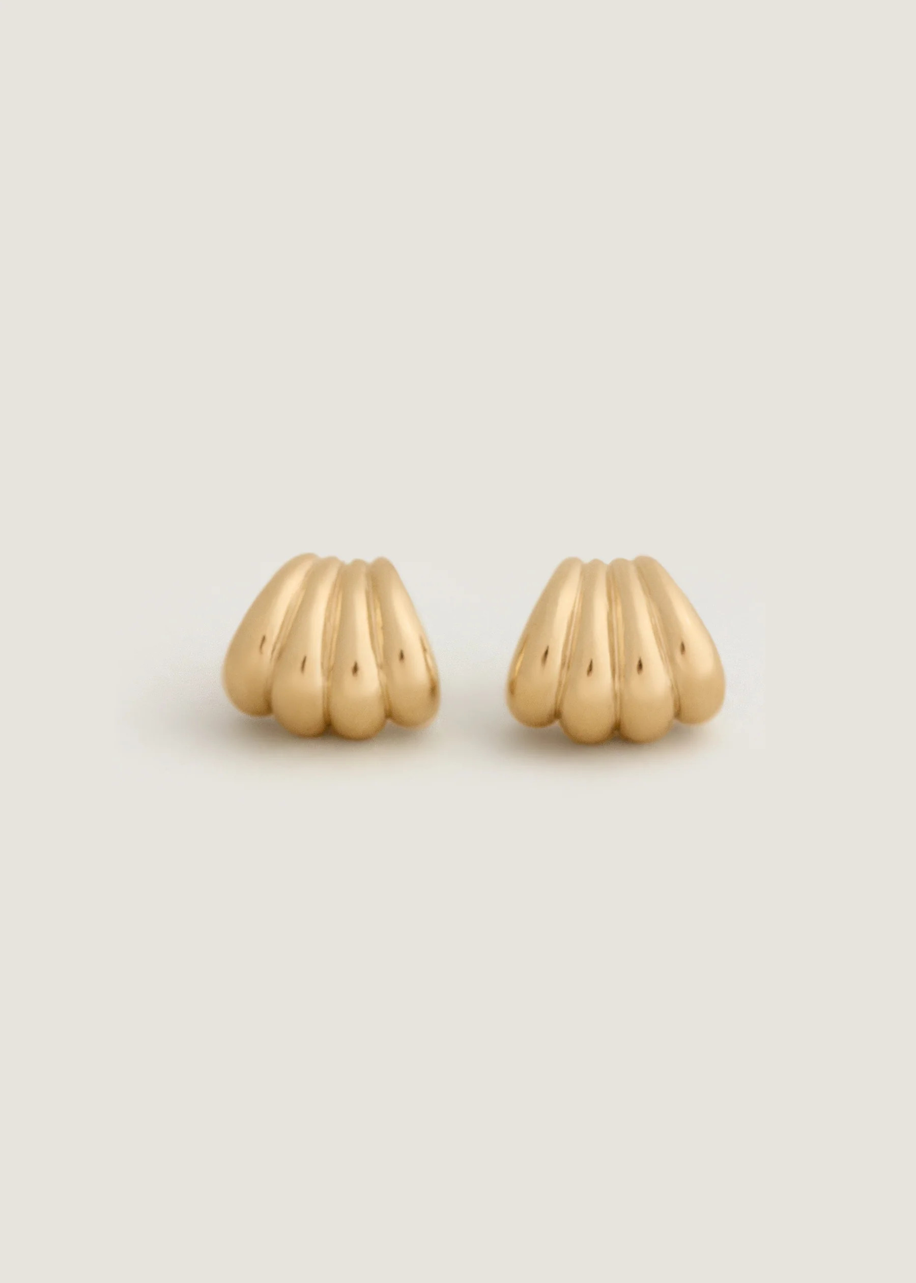 Gaia Scallop Earrings Gold | Kinn Studio