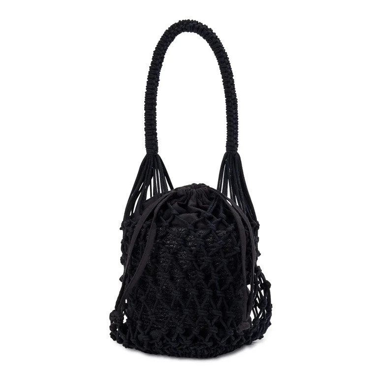 Scoop Women's Macrame Bucket Bag | Walmart (US)