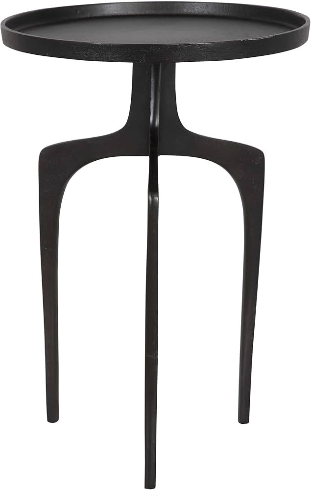 Moss + Fig Century Modern Side Table | Espresso Round Accent Table (15 in. W x 22 in. H) | Amazon (US)