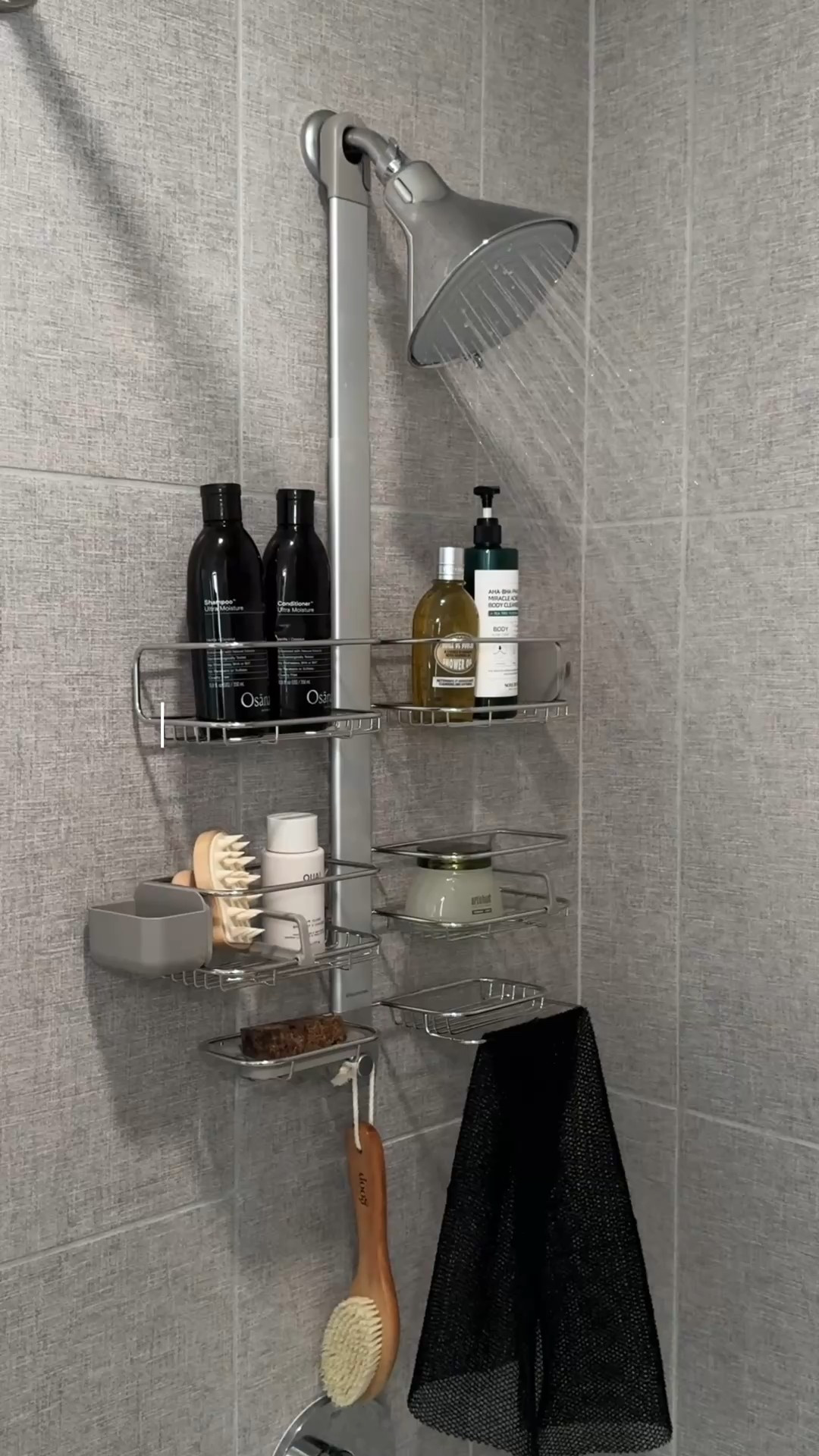 Organizing my shower in my new LA apartment. I found so many cool bathroom finds on Amazon.

#LTKFindsUnder100 #LTKHome