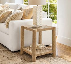 Bolinas Square Woven Side Table (22") | Pottery Barn (US)