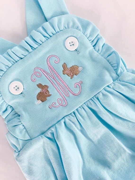 Girls Easter Romper, Easter Bunny Sunsuit, Baby Easter Bubble, Baby Girl Bunny Romper, Bunny Rabb... | Etsy (US)