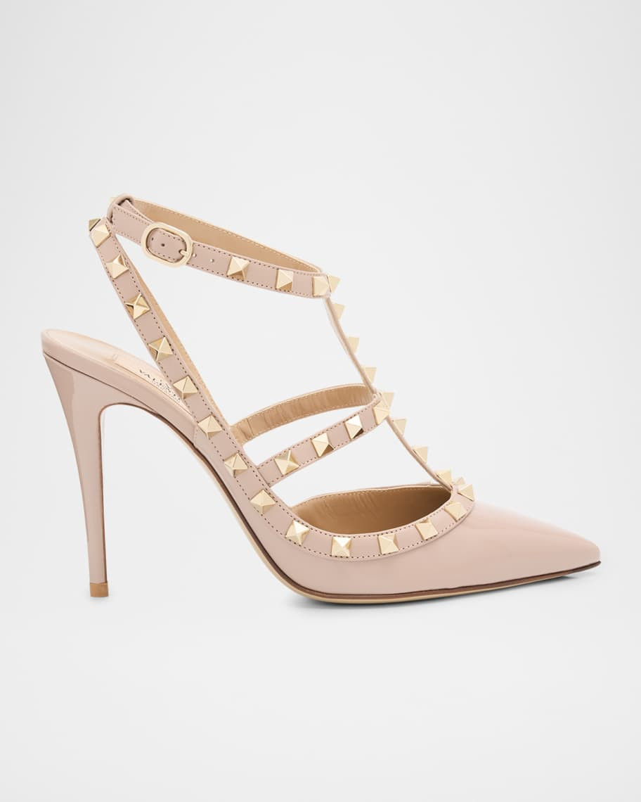 Valentino Garavani Rockstud 100mm Slingback High-Heel Pumps | Neiman Marcus