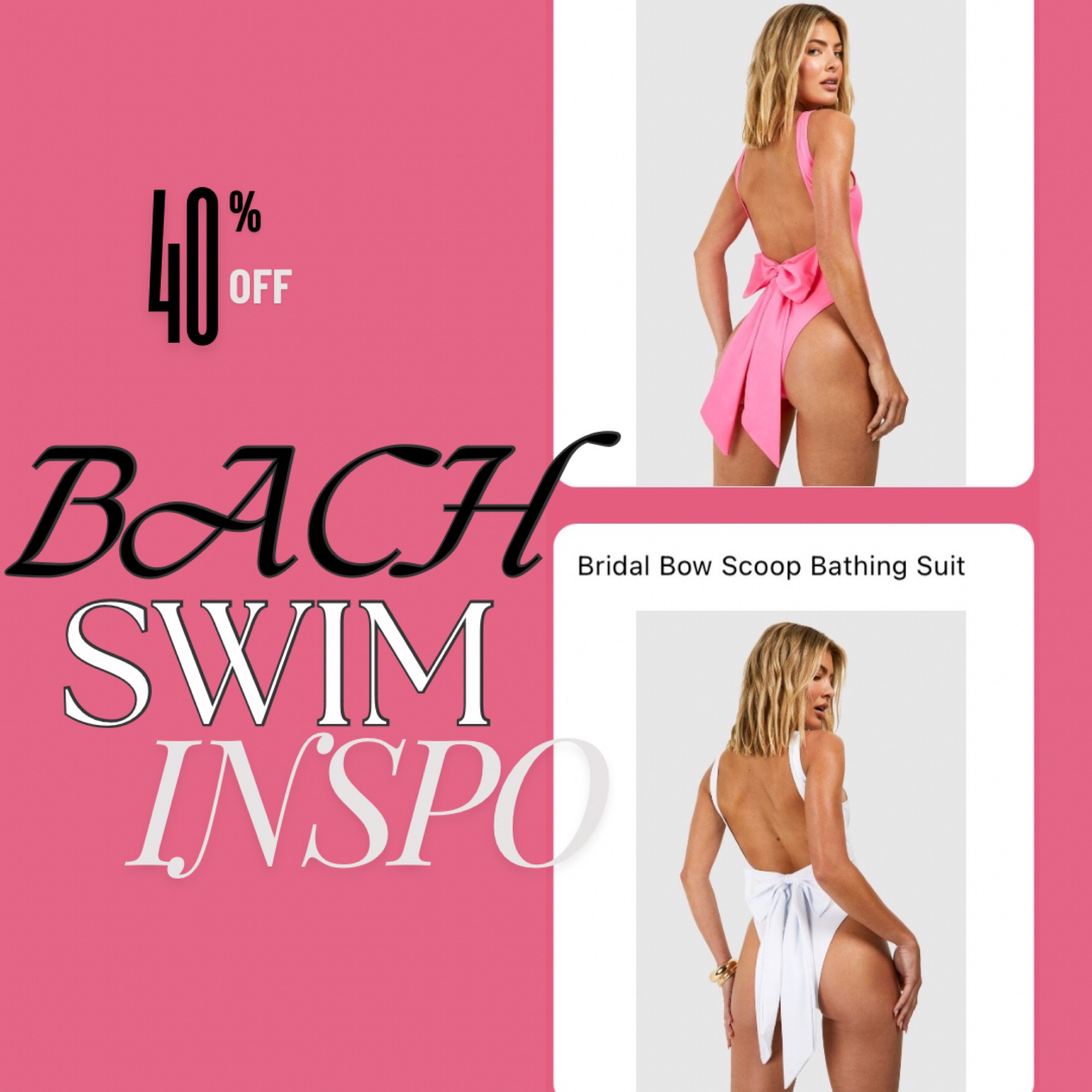 bachelorette swim inspo ~ currently running a 40% off sale 🫶🏼🎀✨👙🤍

#LTKSaleAlert #LTKSwim #LTKWedding