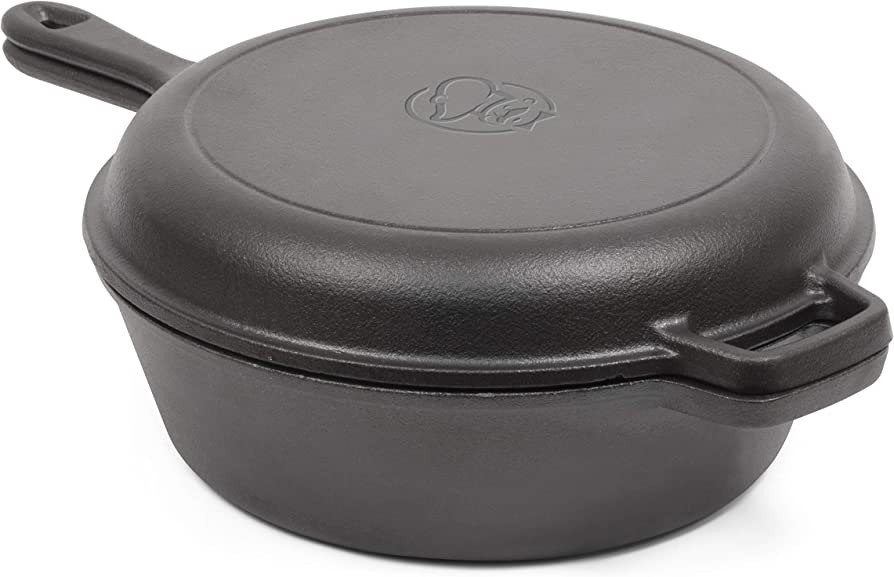 COMMERCIAL CHEF 3-Quart Dutch Oven with Skillet Lid | Amazon (US)