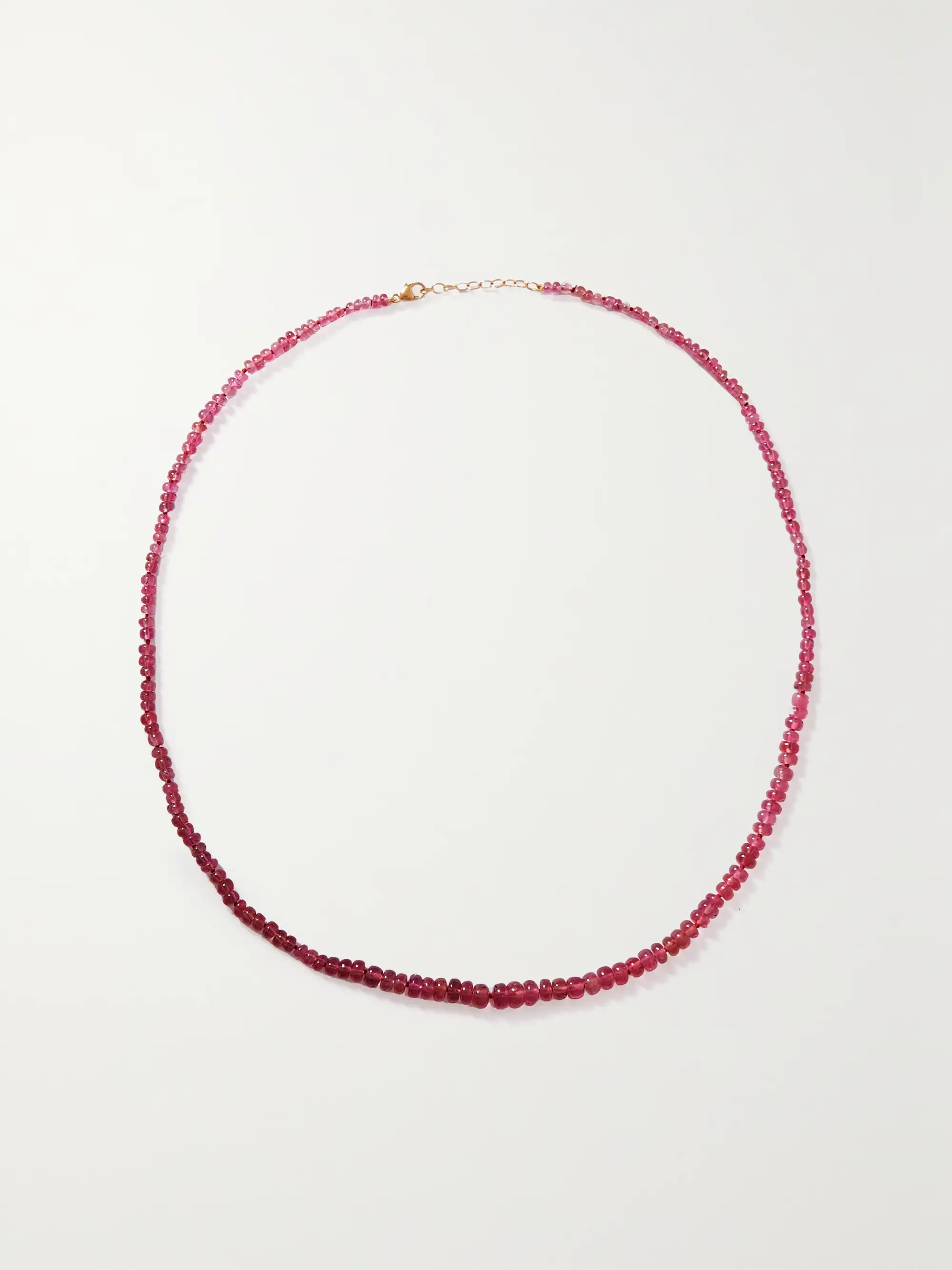14-karat gold tourmaline necklace | NET-A-PORTER (US)