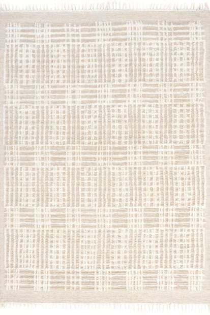 Beige Crissy Crosshatch Shag Area Rug | Rugs USA