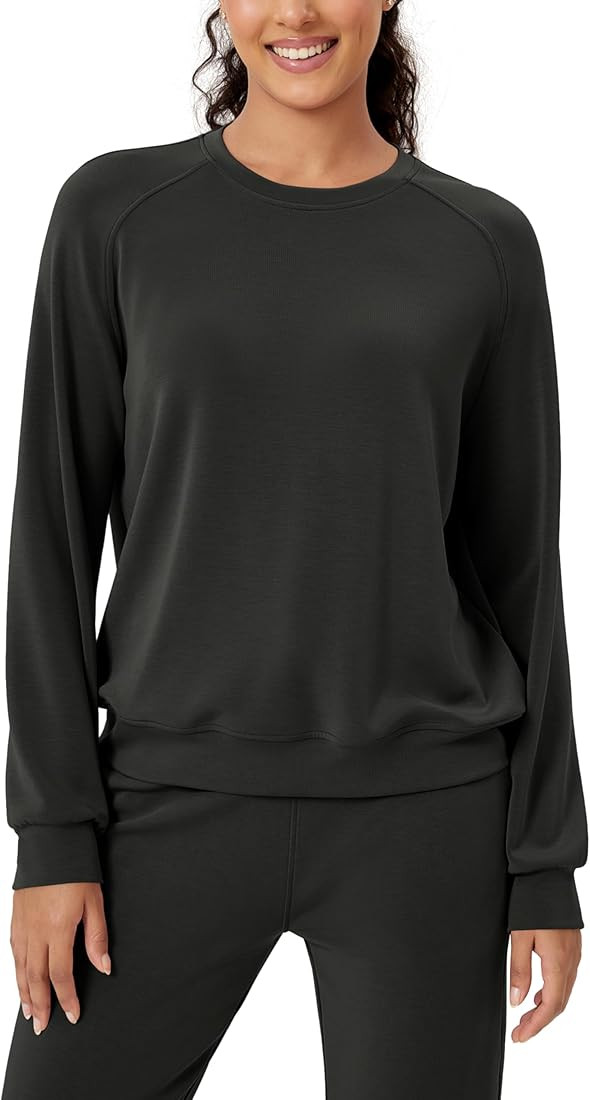 ODODOS Modal Soft Raglan Long Sleeves Sweatshirts for Women Oversized Crew Neck Pullover Tops | Amazon (US)