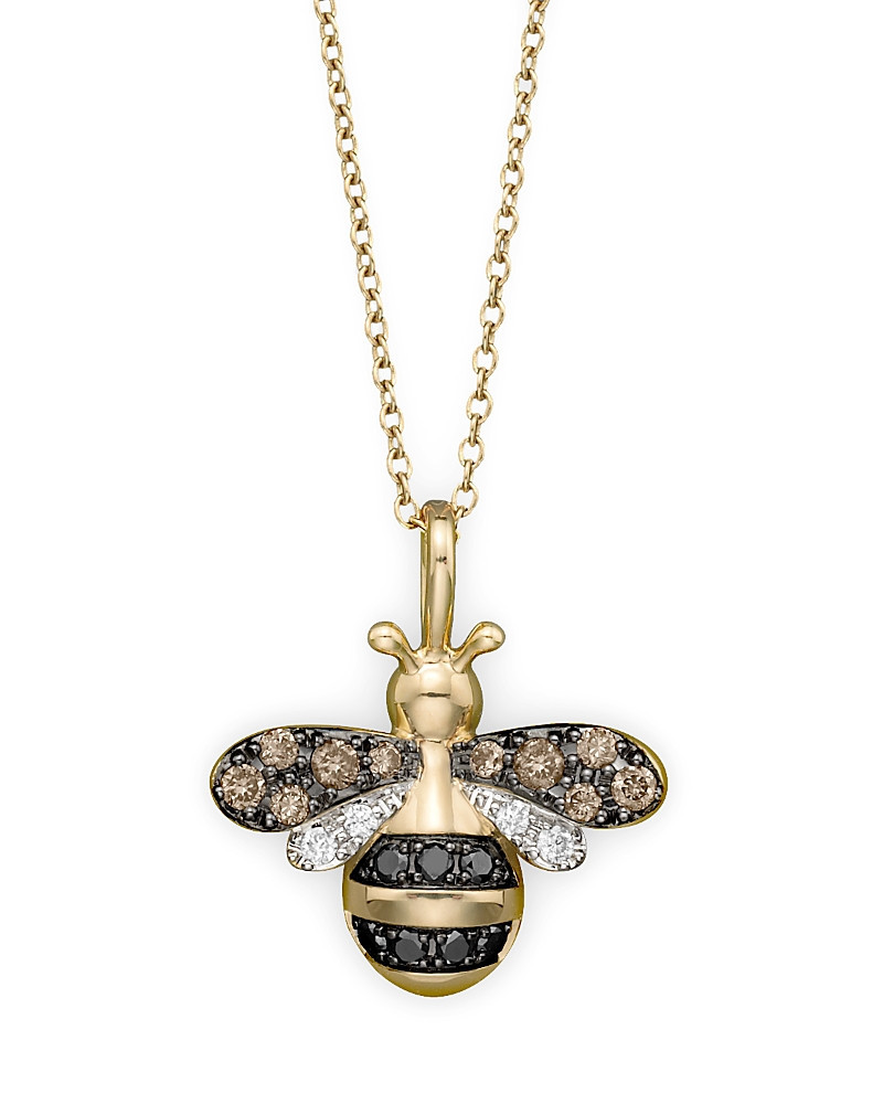 Diamond Bumble Bee Pendant Set in 14K Yellow Gold | Bloomingdale's (US)