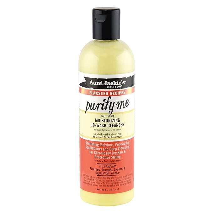 Aunt Jackie's Flaxseed Recipes Purify Me Frizz-Fighting Moisturizing Co-Wash Hair Cleanser for Ch... | Amazon (US)