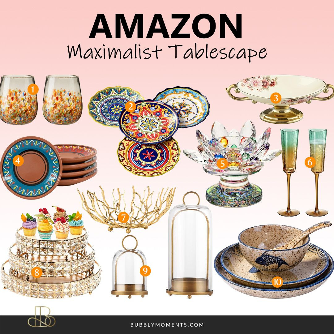Maximalist Tablescape 🍽️✨ Bring color, texture, and personality to your table with these beautiful Amazon finds. This collection features eye-catching dinnerware, elegant glassware, decorative accents, table linens, and unique serving pieces to help you create a bold and memorable tablescape. Whether you're hosting a dinner party, celebrating a special occasion, or simply elevating everyday meals, these pieces make it easy to style a table that's full of charm and character. Mix patterns, layer textures, and create a look that's uniquely yours. Save this post for your next hosting inspiration and discover stylish Amazon finds that make every gathering feel extra special.
#LTKHome #LTKStyle #LTKFinds #AmazonFinds #MaximalistTablescape #Tablescape #TableDecor #DiningDecor #HostingIdeas #AmazonHome #HomeDecor #KitchenDecor #DinnerParty #Entertaining #HomeInspo #TableSetting #DiningRoomDecor #AmazonFavorites #DecorInspo #HostingEssentials #ColorfulHome #MustHaveFinds #LifestyleFinds #EntertainInStyle #HomeStyling #KitchenInspo #ModernHome #AmazonDecor #Wishlist #TrendingFinds 

 