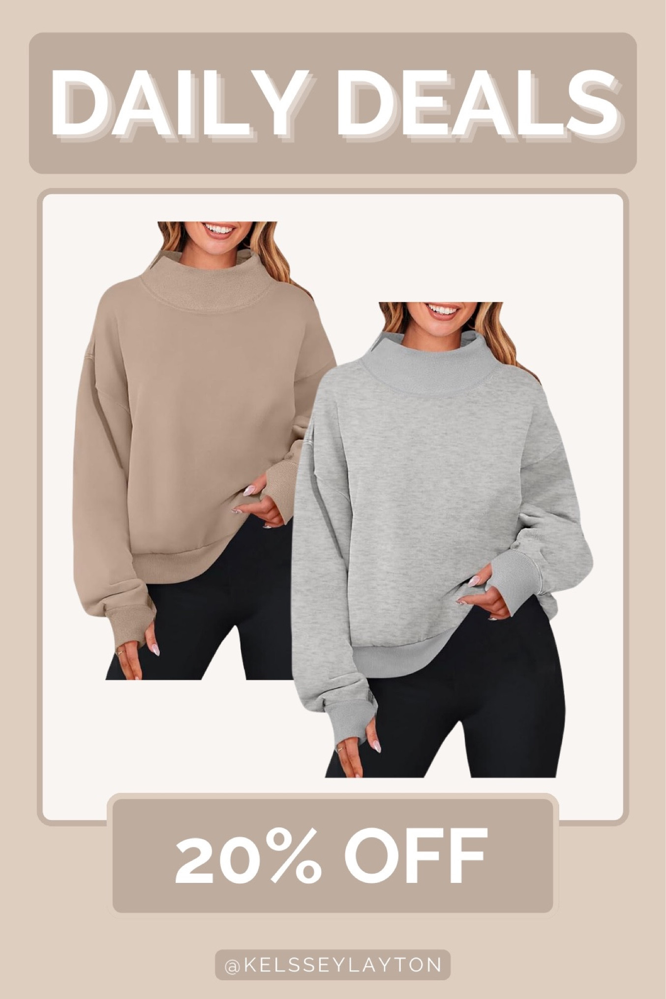 Amazon daily deal, oversized sweatshirt on sale 

#LTKfindsunder50 #LTKsalealert #LTKCyberWeek
