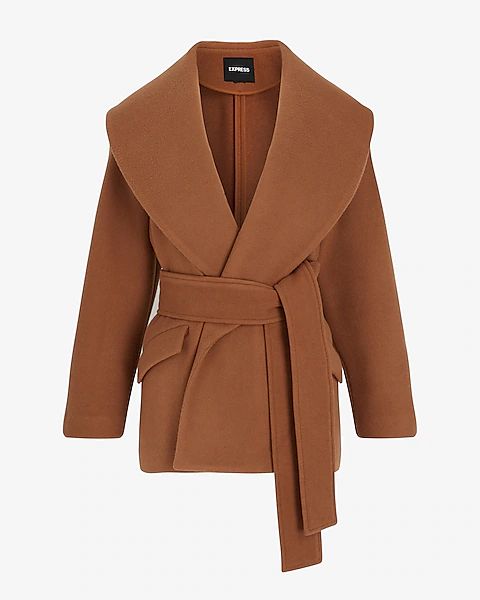 Shawl Lapel Wrap Coat | Express