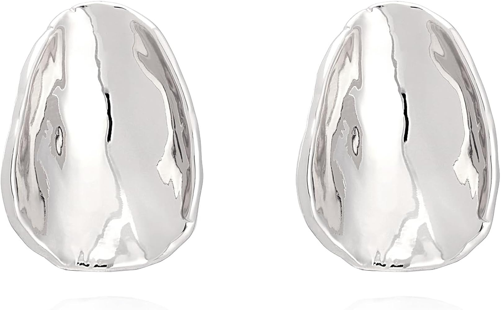 Milan Chiva 14K Gold Statement Stud Earrings for Women Trendy Gold Plated Dainty Geometric Dangle... | Amazon (US)