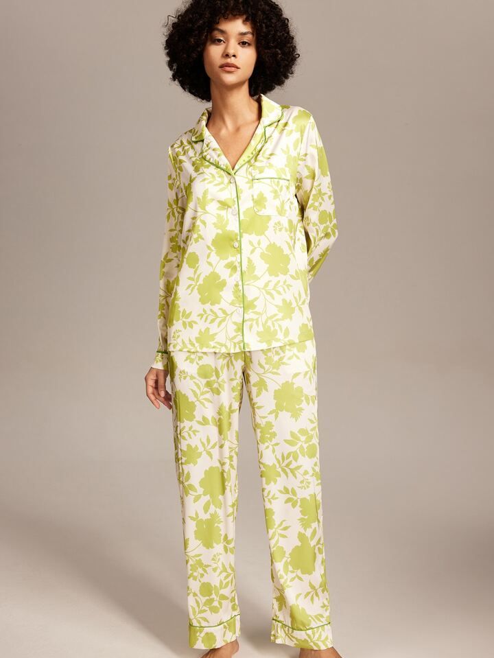LUVLETTE Satin Pajama Set | SHEIN