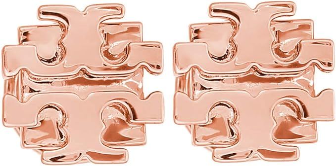 Tory Burch T Logo Small Stud Earrings Rose Gold | Amazon (US)