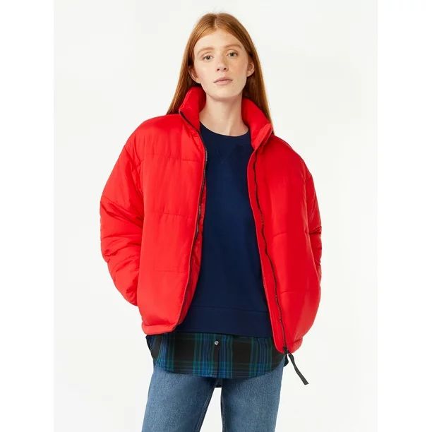 Free Assembly Women's Oversized Puffer Jacket - Walmart.com | Walmart (US)