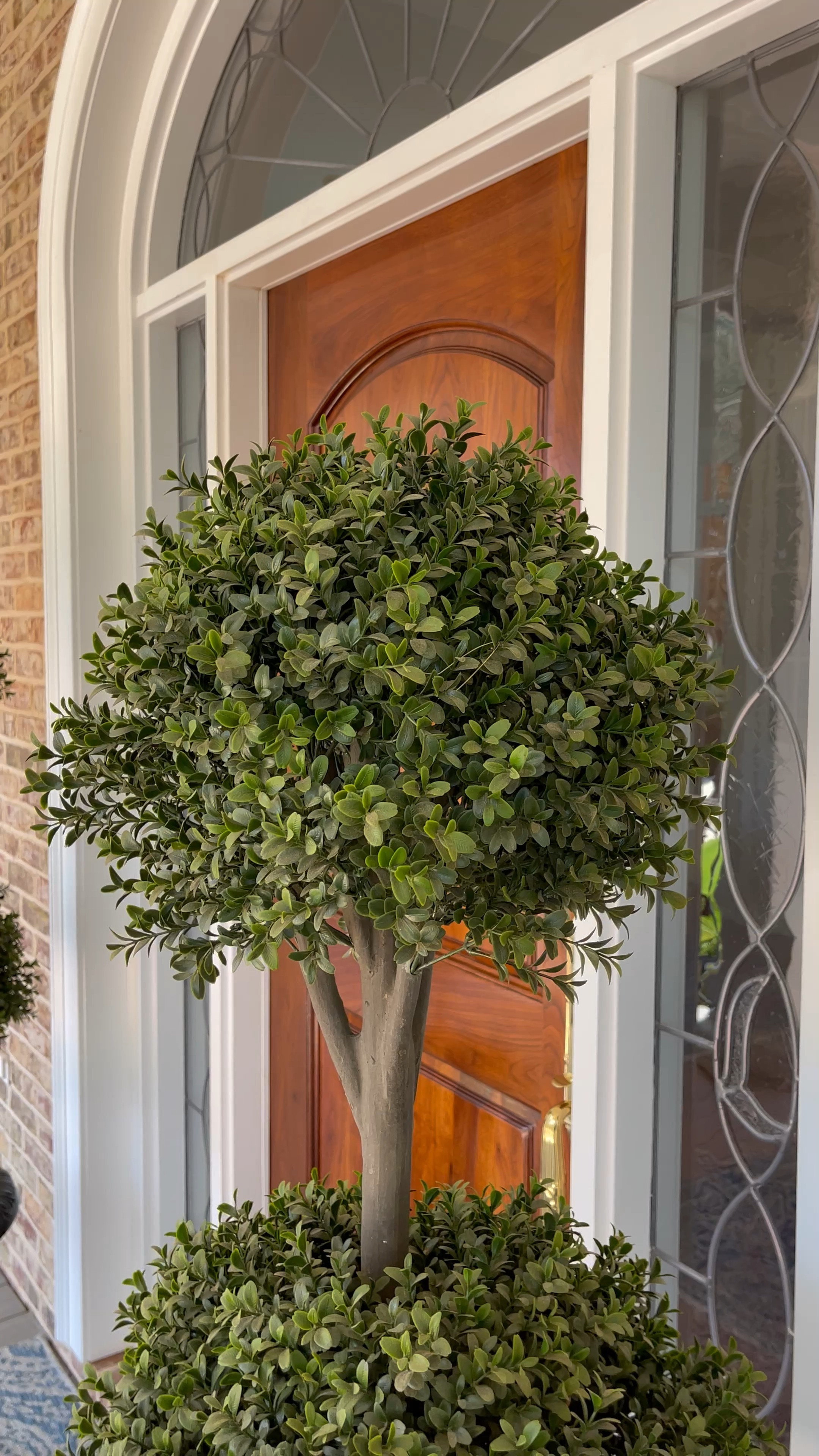 Gorgeous faux topiaries on our covered front porch! They’ve been here since 2019. Plant them in sand and they’ll never blow over! #frontporch #fauxtopiary #amazonhome 

#LTKSeasonal #LTKsalealert #LTKhome