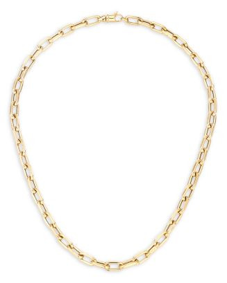 14K Yellow Gold Oval Link Collar Necklace, 16" | Bloomingdale's (US)
