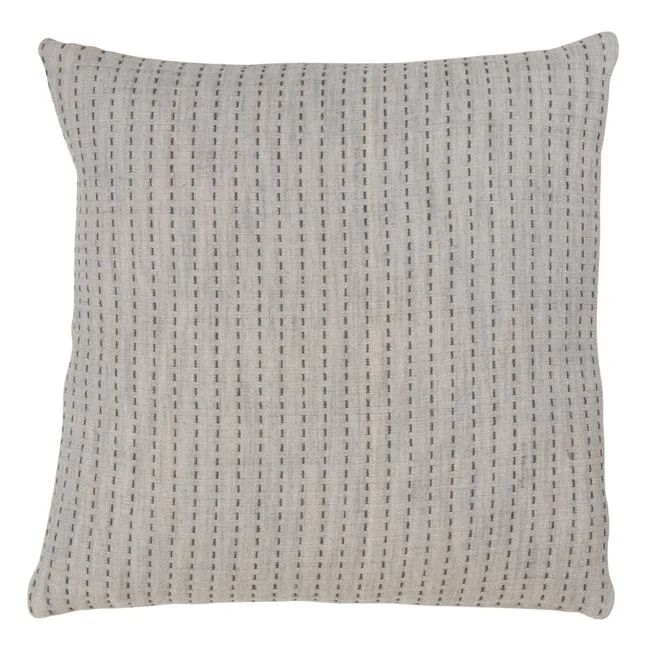 SARO 563.GY20S 24 in. Square Stitched Design Cotton Throw Pillow with Down Filling - Gray - Walma... | Walmart (US)