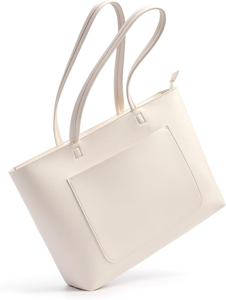 Fancy Forest Tote Bag for Women Work,Vegan Leather Purse with Zipper,Handbag for Travel, Daily, C... | Amazon (US)