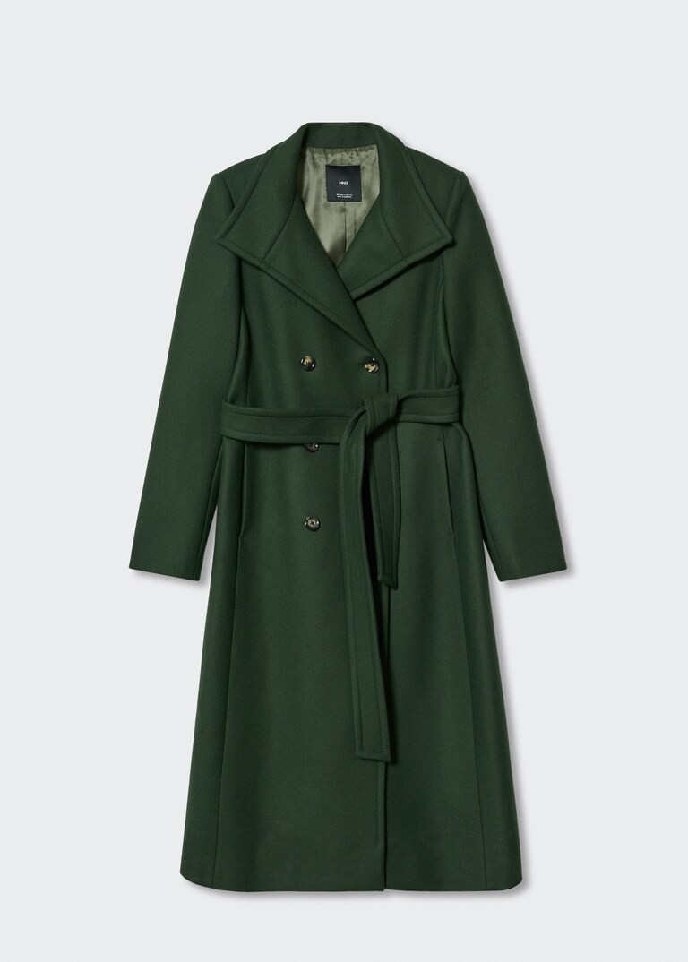Woolen coat with belt -  Women | Mango USA | MANGO (US)