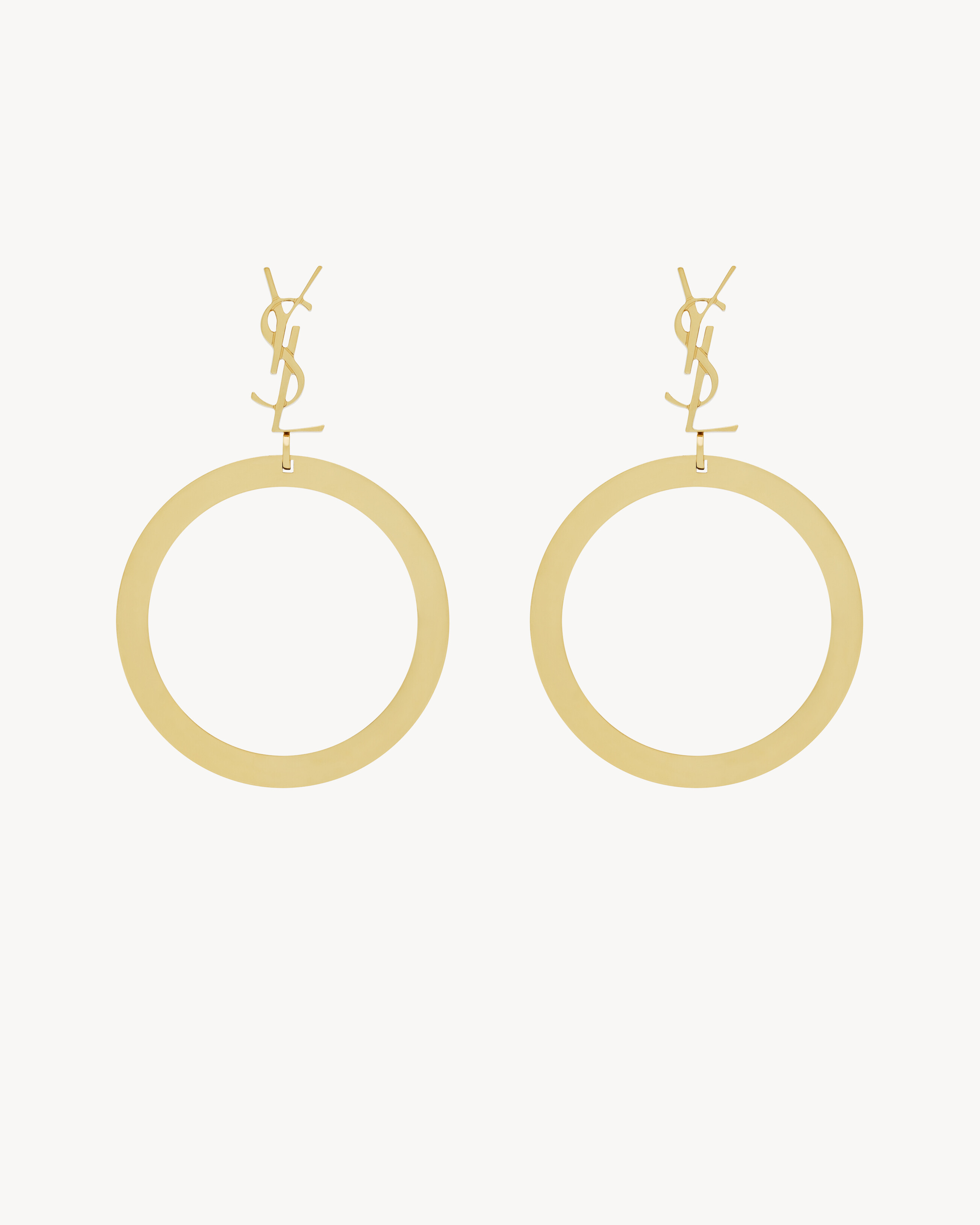 CASSANDRE pendant hoop earrings in metal | Saint Laurent Inc. (Global)