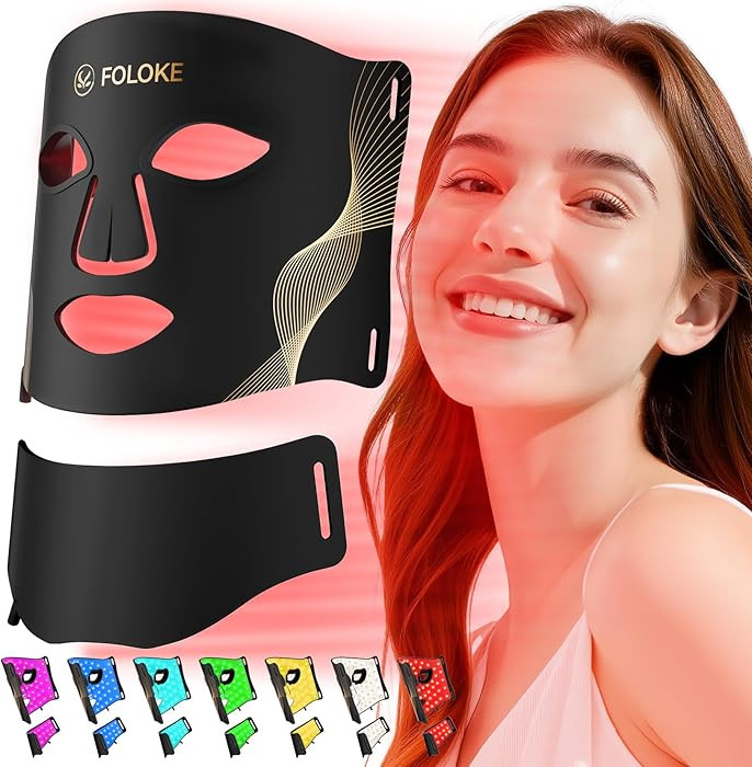 LED Light Therapy Mask Skin Care Mask & Neck, Red & Infrared Lights Masks Wavelength LED Face Mas... | Amazon (US)