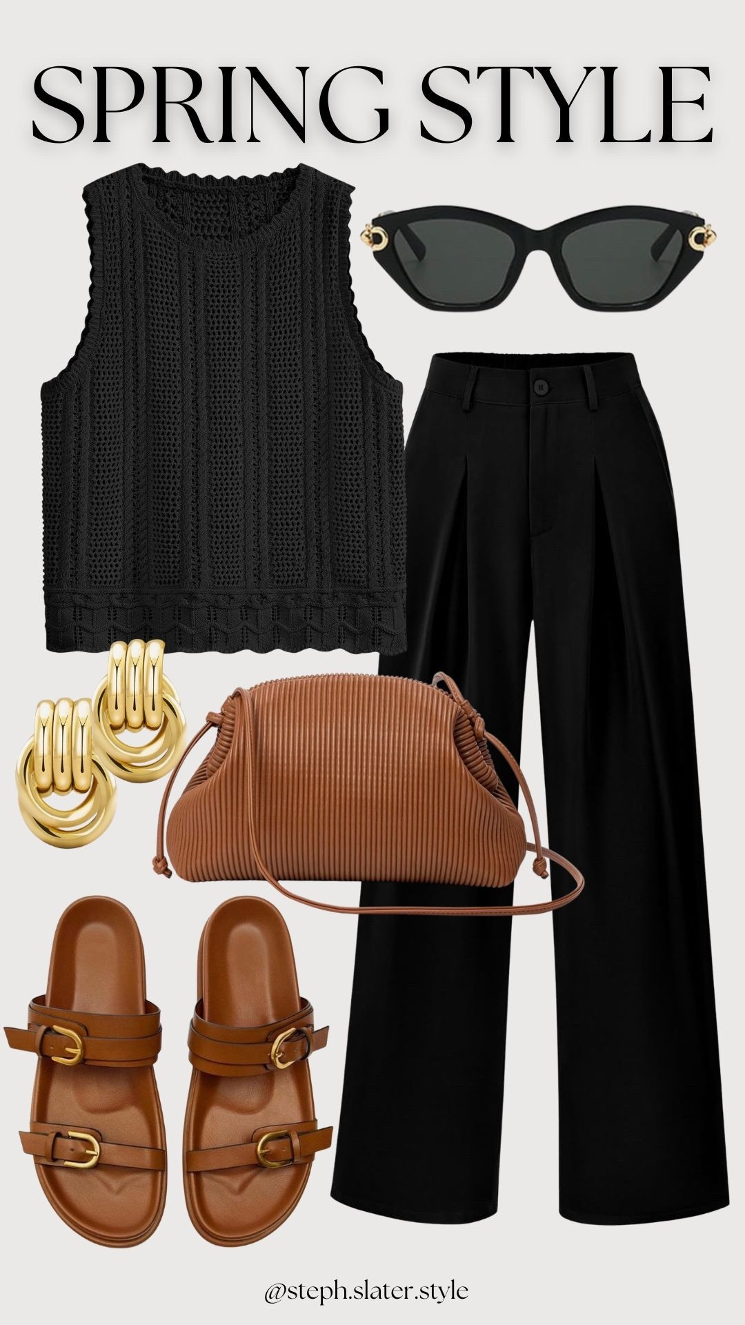 Chic black and brown spring look  

#LTKOver40 #LTKSeasonal #LTKootd