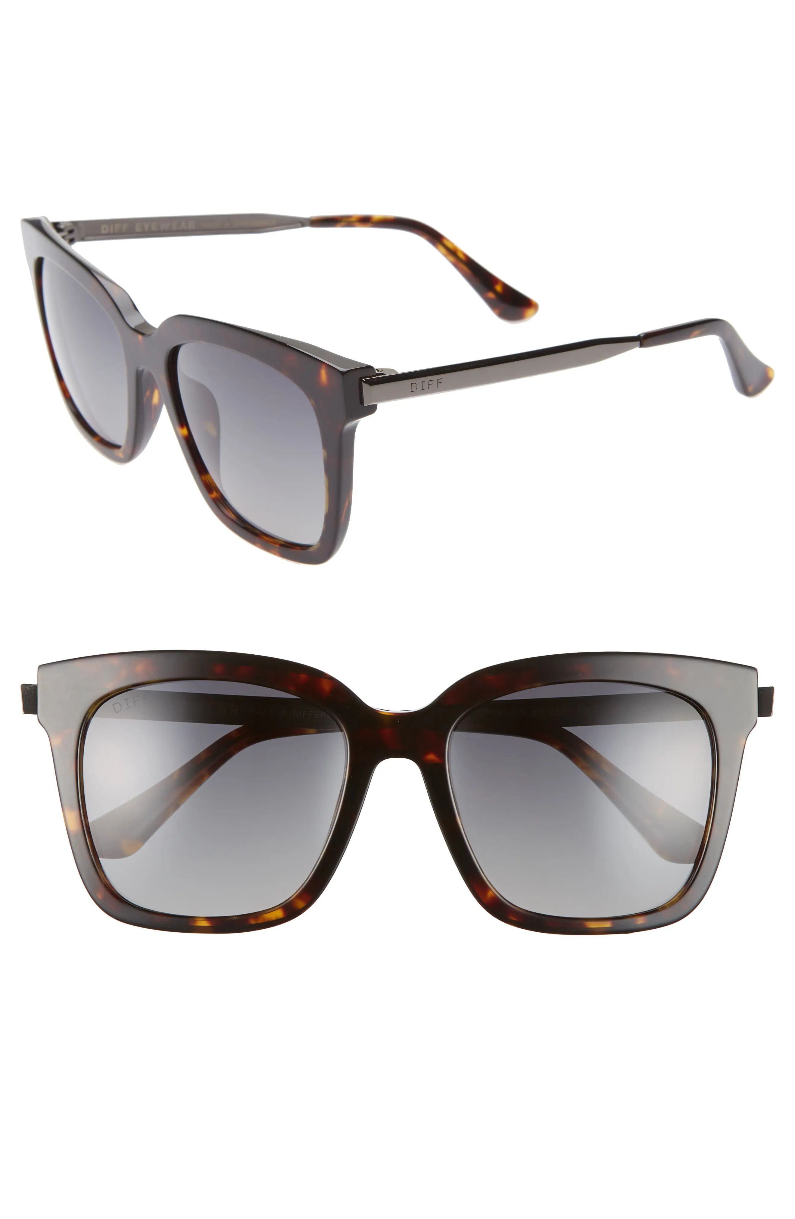 Women's Diff Bella 52Mm Polarized Sunglasses - Steel Gradient | Nordstrom