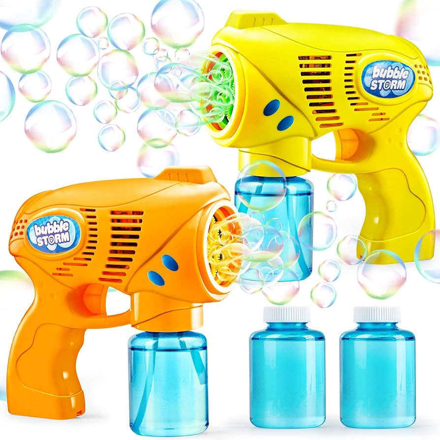 JOYIN 2 Bubble Guns with 2 Bubble Refill Solution (10 oz Total), Bubbles Maker, Blower, Machine G... | Amazon (US)