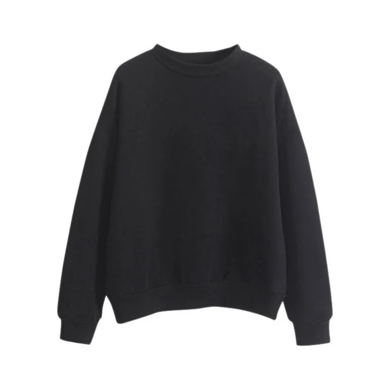 Women's Basic Ultra Soft Solid Crew Neck Sweatshirt | Walmart (US)