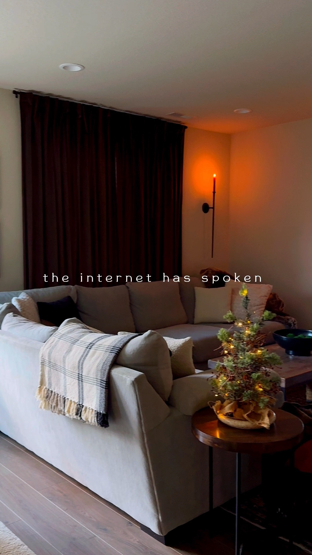 I updated my curtains for the season! Chocolate brown, velvet curtains. I used 4 panels here for the luxe coziest vibes 🤎 Living room Inspo. Holidays. Christmas. ‘Tis the season! 

#LTKHoliday #LTKHome #LTKSeasonal