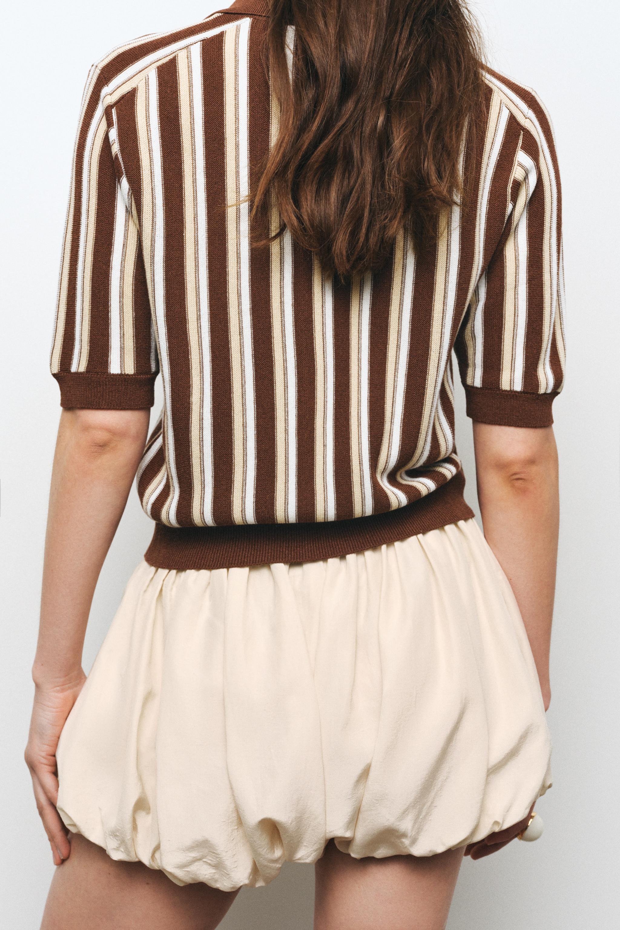 STRIPED POLO CARDIGAN | Zara US