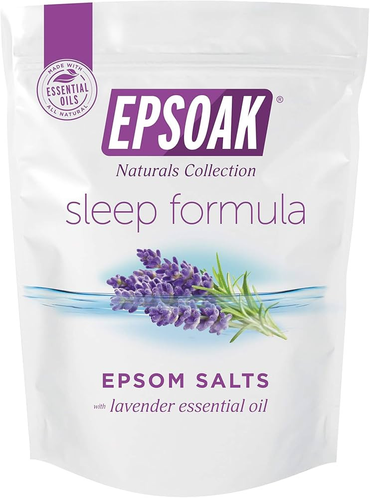 Epsoak Epsom Salt 2 lb. Magnesium Sulfate USP. Resealable Epsom Salt Bag Lavender, Made in The US... | Amazon (US)