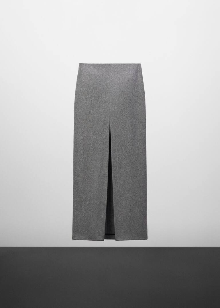 Wollrock mit schlitz -  Damen | Mango Schweiz | Mango CH