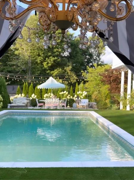 Pool designed by paris house 

#LTKSeasonal #LTKsalealert #LTKstyletip