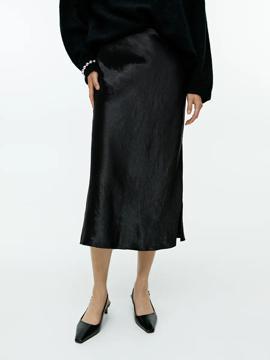 Bias-Cut Satin Skirt | ARKET (US&UK)