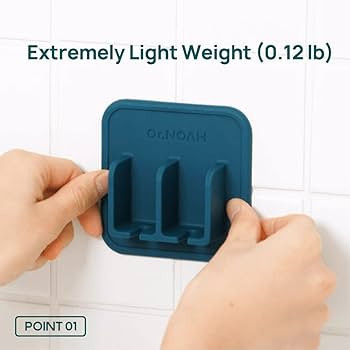 Dr.NOAH Silicone Wall Mount Toothbrush Holder | Sand Beige | Strong Suction | Easy to Remove & Re... | Amazon (US)