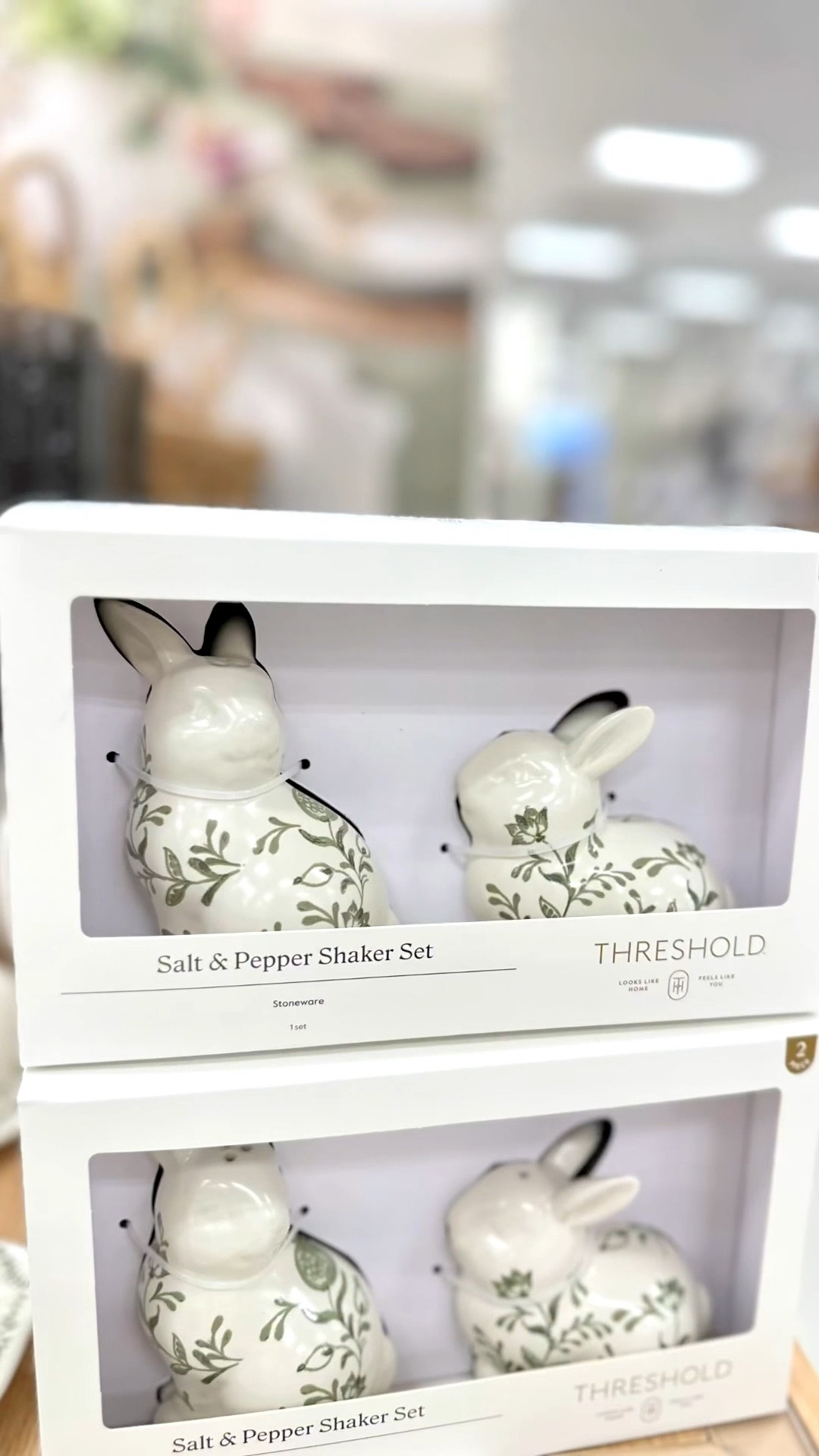 These green pattern bunny salt and pepper shakers are so perfect for Spring.

They would be so cute displayed on your kitchen counter or island, on an Easter table, in a china cabinet, etc.

The set is such a great price!

This Aralia pattern collection from Target is so beautiful and has so many pieces in the collection. 

Target finds • Easter decor • spring hosting • spring entertaining 

#LTKSeasonal #LTKHome
