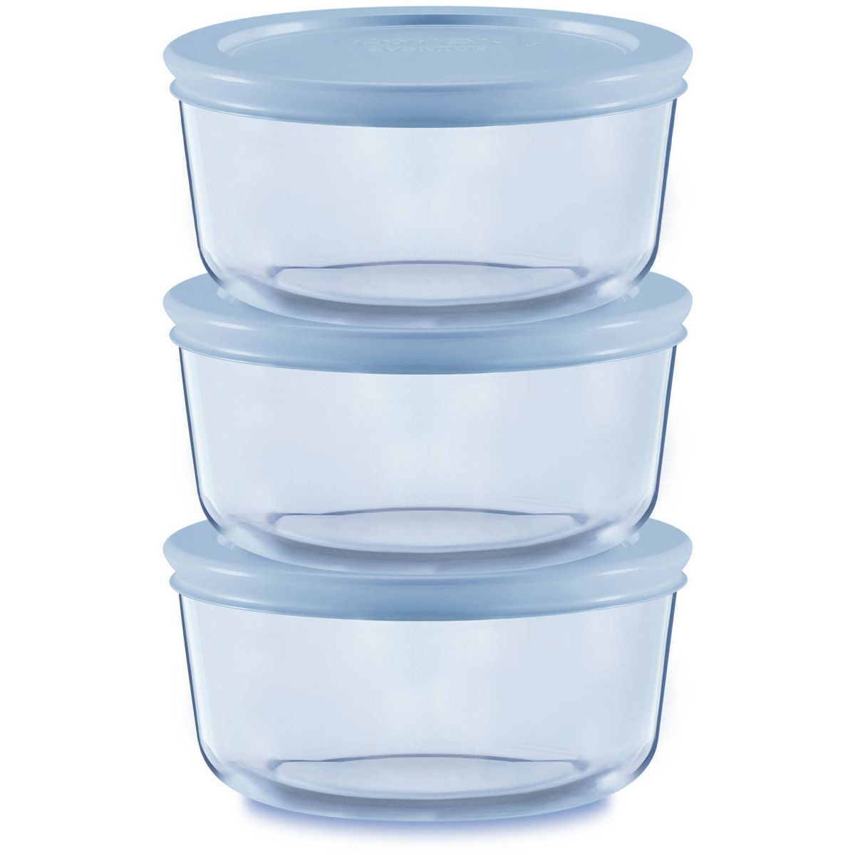 Pyrex 6pc 16oz Round Glass Open Baking Dishes Blue | Target