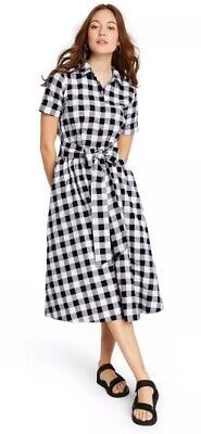 Lisa Marie Fernandez for Target Size XXS Gingham Button-Front Shirtdress NWT | eBay US
