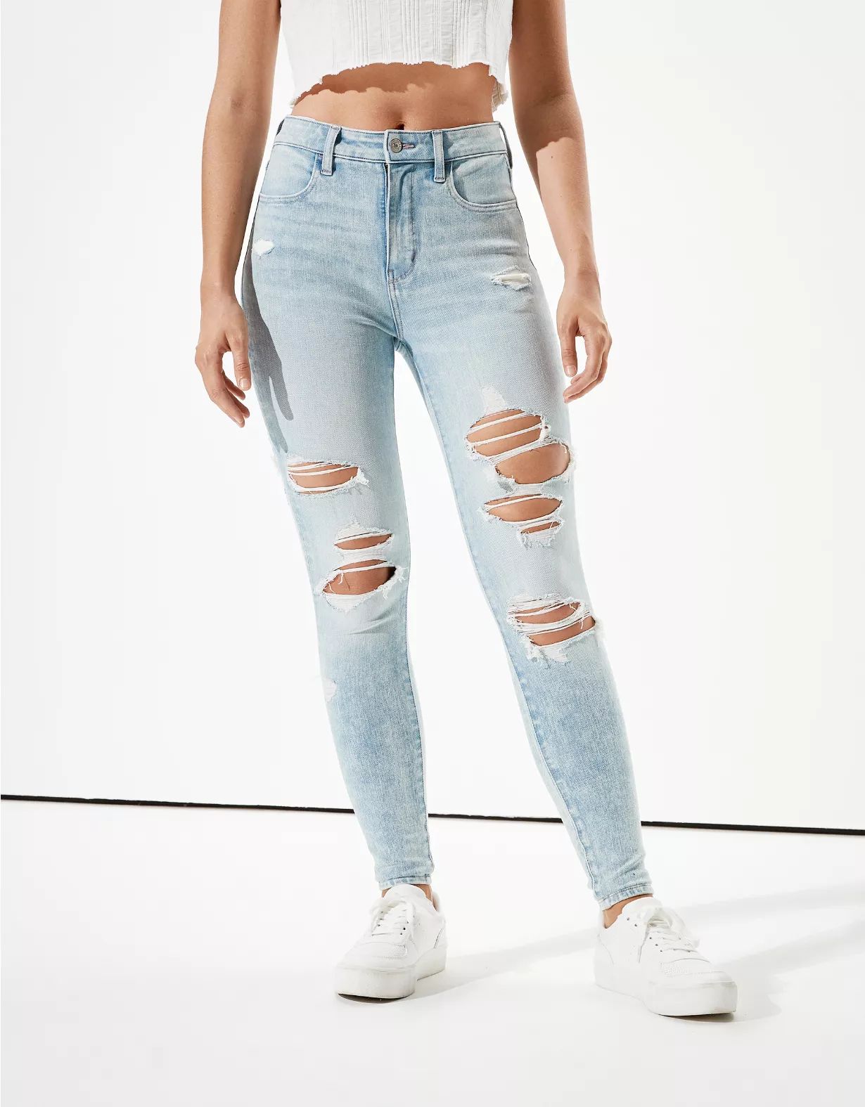 AE Dream Ripped Super High-Waisted Jegging | American Eagle Outfitters (US & CA)