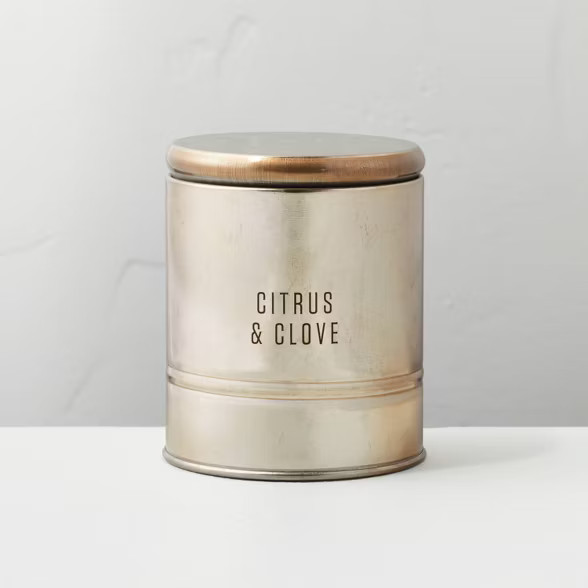 5oz Citrus & Clove Lidded Tinplate Seasonal Candle - Hearth & Hand™ with Magnolia | Target