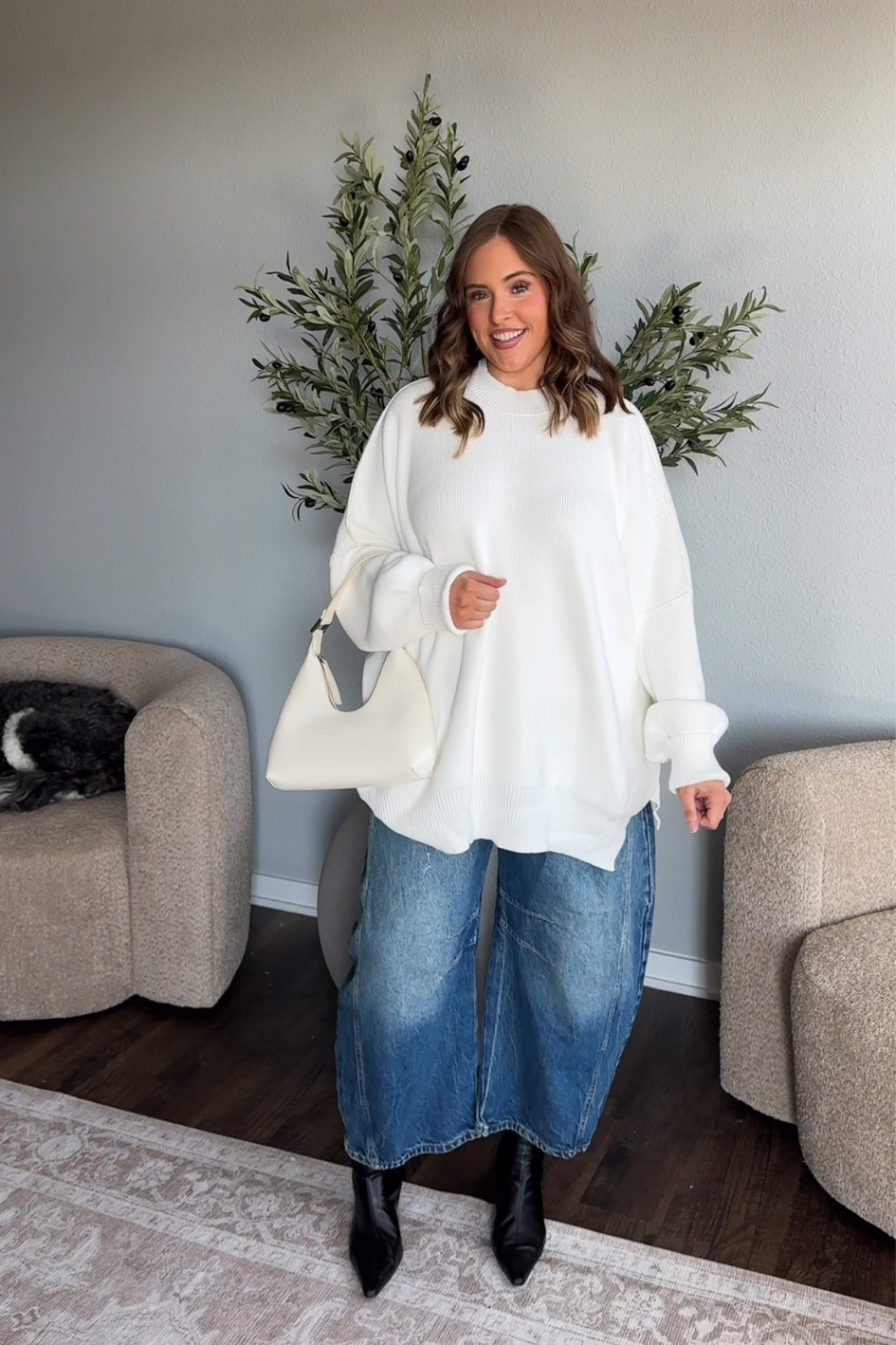 This sweater runs LARGEEEE so size down!